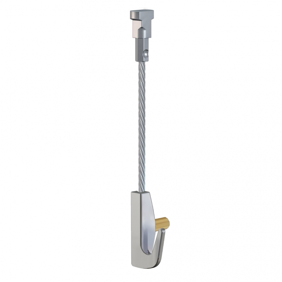 KIT CABLE de ACERO con gancho colgador para guia para colgar cuadros artiteq, modelo TWISTER de 7 KG