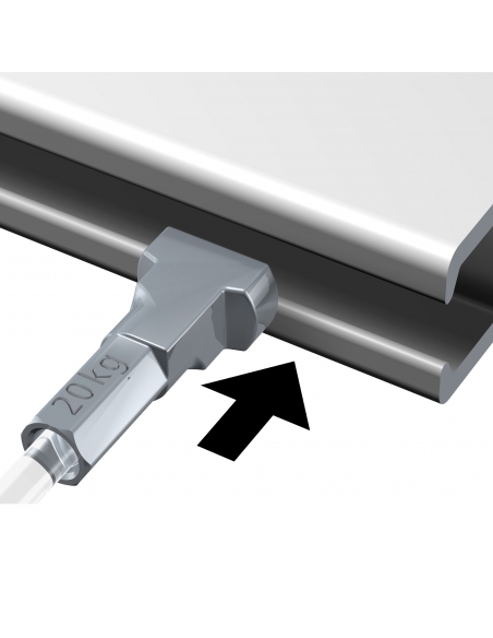 como montar CABLE ACERO para guias para colgar cuadros artiteq, de 1,8 mm, con cabezal conector TWISTER, de 2 metros