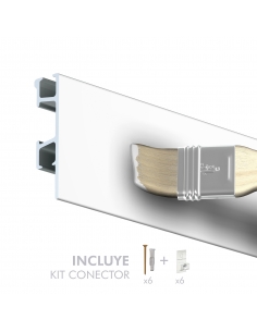 tira de perfil guia y riel para colgar cuadros PRO 50 Kg, de artiteq, color blanca