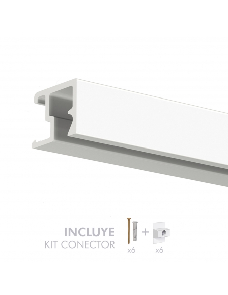 Sistema de guias para colgar cuadros CONTOUR de Artiteq, color blanco